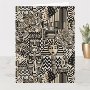 Ancient Historical Symbols Tattoo Style Card