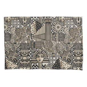 Ancient Historical Symbols Tattoo Style Pillowcase