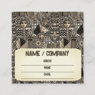 Ancient Historical Symbols Tattoo Style Square Business Card