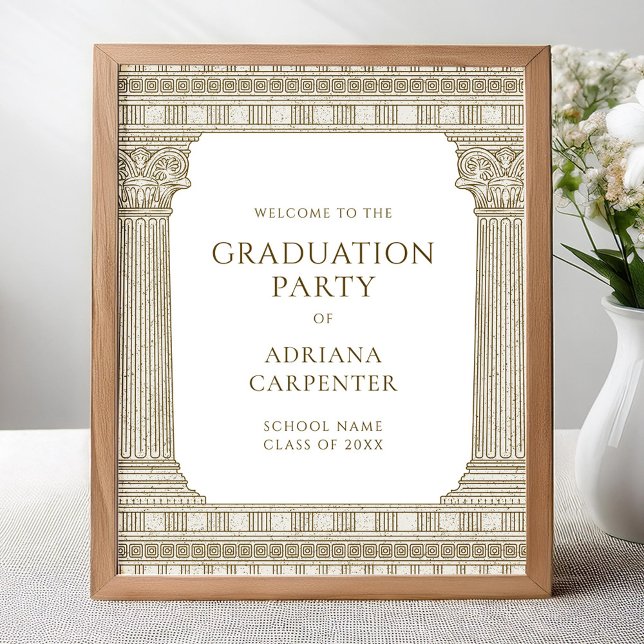 Ancient History graduation party welcome sign (Creator Uploaded)