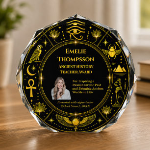 Ancient History Teacher Gold Egyptian Award Photo Block