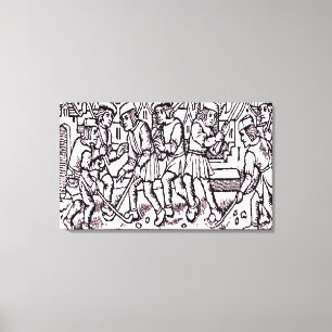 Ancient Hockey" Canvas Print