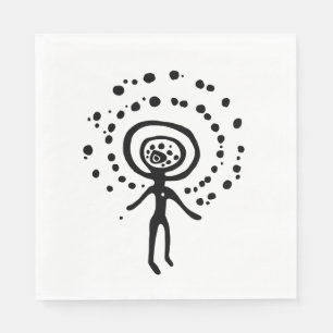 ancient idol geoglyph symbol petroglyph amerindian napkin