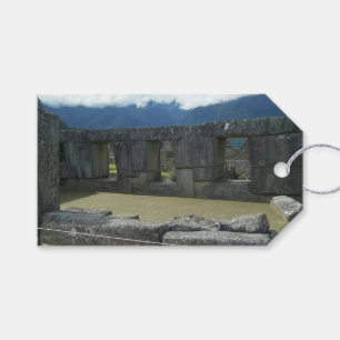 Ancient Incan Stone Ruins Window View Sticker Gift Tags