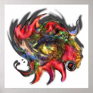 Ancient Ink's Head Poster