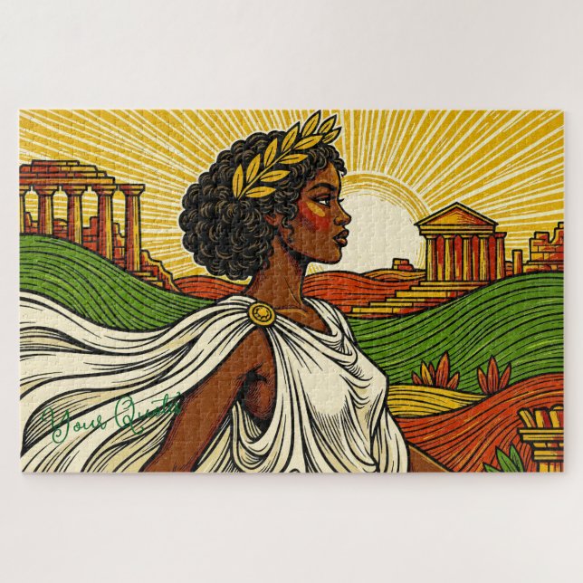 Ancient Inspired Female Portrait Jigsaw Puzzle (Horizontal)