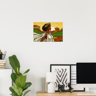 Ancient Inspired Female Portrait Poster