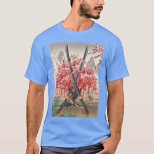 Ancient Japanese Culture Cherry Blossom Katana Swo T-Shirt