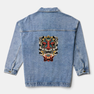 Ancient Japanese Devil Art Denim Jacket