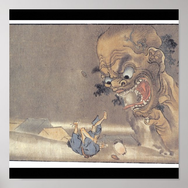 Ancient Japanese Ghost/Demon Painting Poster (Front)
