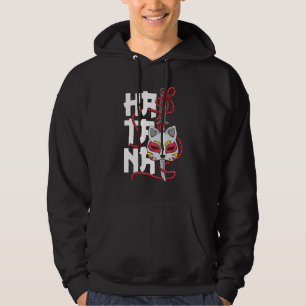 Ancient Japanese Mask Cherry Blossom Samurai Katan Hoodie