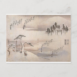 Ancient Japanese Painting Circa 1800's Postcard