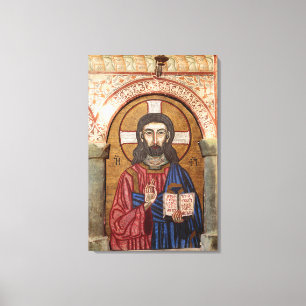 Ancient Jesus Mosaic Canvas Print