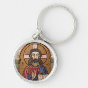 Ancient Jesus Mosaic Key Ring