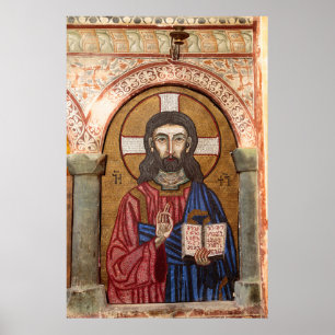 Ancient Jesus Mosaic Poster