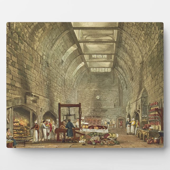 Ancient Kitchen, Windsor Castle, engraved by Willi Plaque (Front)