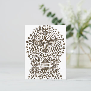 Ancient Legend: Giant Bird and Tribal Tents Postcard