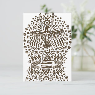 Ancient Legend: Giant Bird and Tribal Tents Thank You Card
