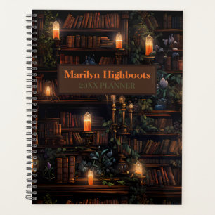 Ancient Library Bookshelf Planner - Plants