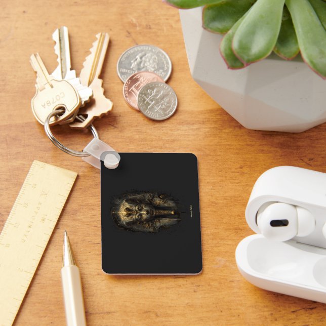 Ancient Malice Egyptian Pharaoh Black Key Ring (Desk)