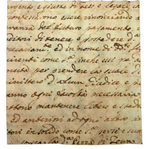 Ancient manuscript of 1700 century written in ink shower curtain
