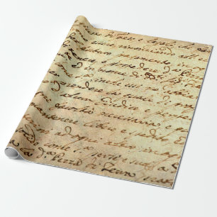 Ancient manuscript of 1700 century written in ink  wrapping paper
