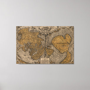 Ancient Map of The World (1531) Canvas Print