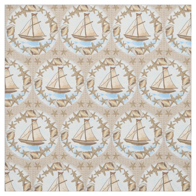 Ancient Mariner sailboat Fabric (Swatch)