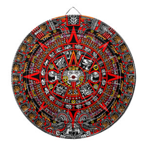 Ancient Mayan Aztec Record of Days Dartboard