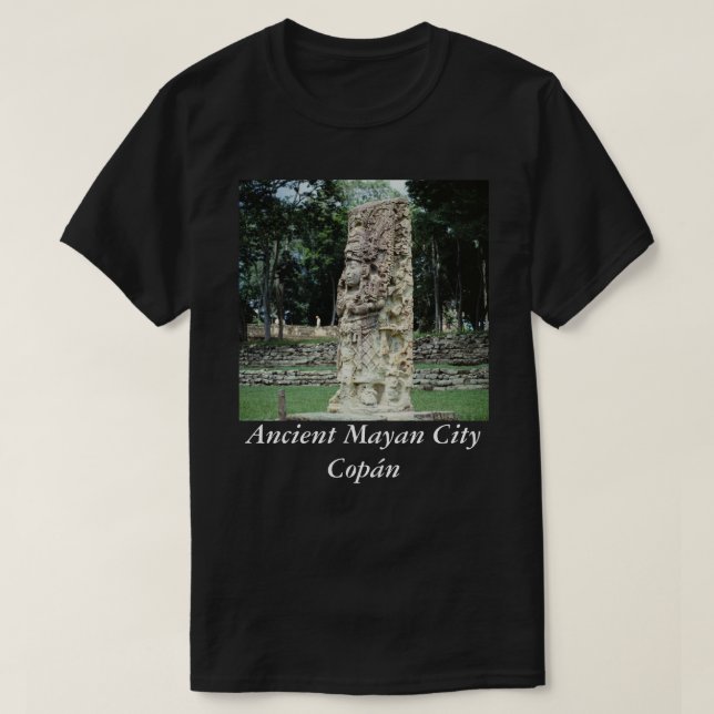 Ancient Mayan City Copan Honduras Archaeological T-Shirt (Design Front)