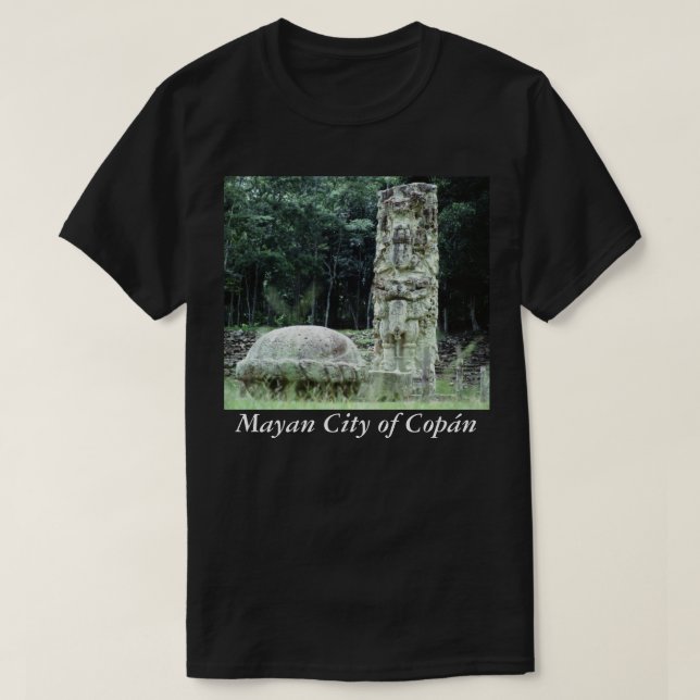 Ancient Mayan City Copan N. Western Honduras Photo T-Shirt (Design Front)