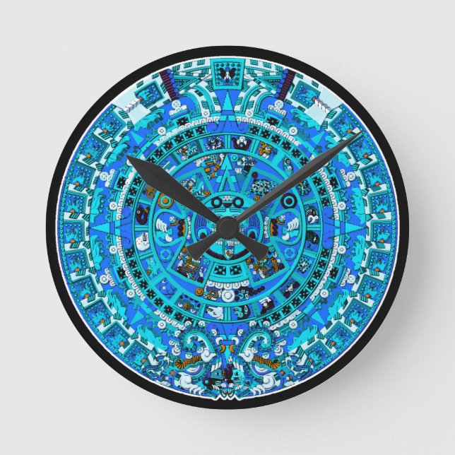 Ancient Mayan Maya Calendar Symbol Wall Clock ~ (Front)
