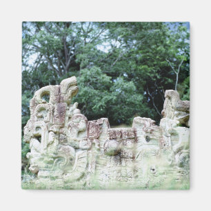 Ancient Mayan Ruins Culture Fancy Photo Designed Magnet