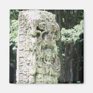 Ancient Mayan Ruins Photo Designed Square Magnet