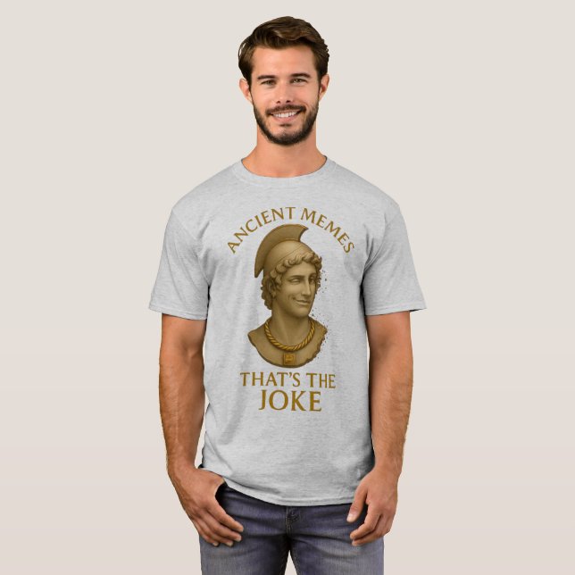 ANCIENT MEMES – Timeless Laughs in Stone T-Shirt (Front Full)