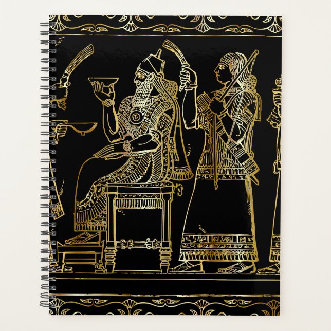 Ancient Mesopotamian Gold Relief Planner (Front)