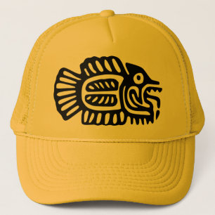Ancient Mexican Fish Motif Cap
