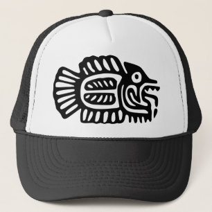 Ancient Mexican Fish Motif Cap