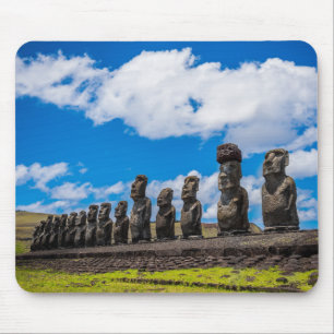 Ancient Moai Easter Island Rapa Nui Mouse Mat