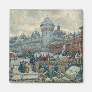 Ancient Moscow, departure after a fight Magnet