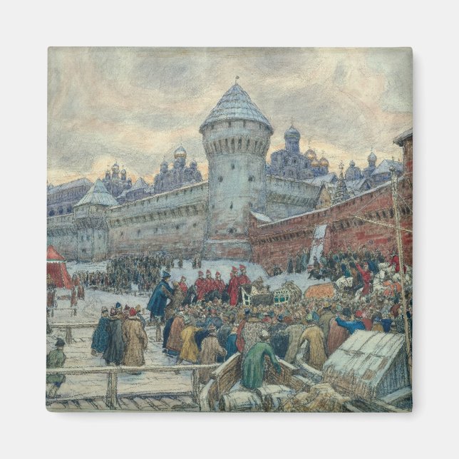 Ancient Moscow, departure after a fight Magnet (Front)