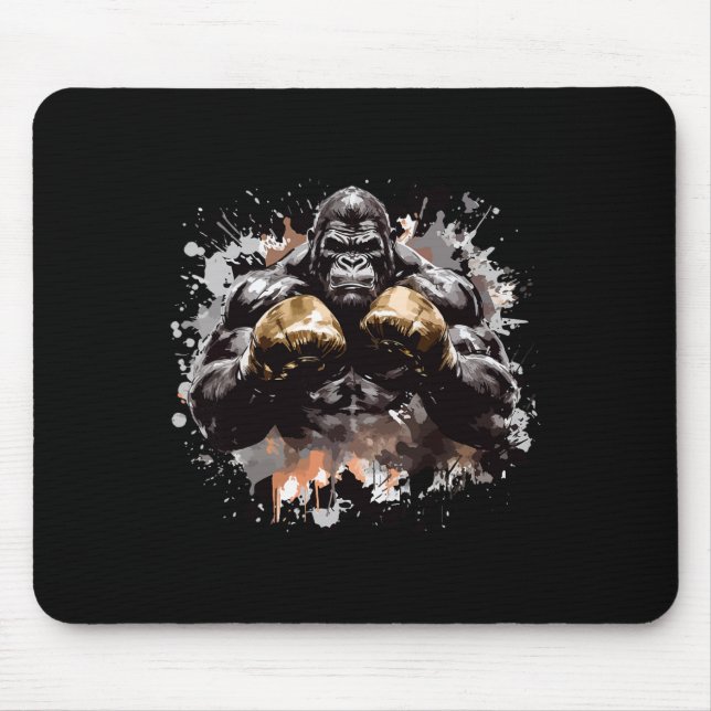 Ancient Motivation Inc Gorilla Boxing Champ Boxer  Mouse Mat (Front)