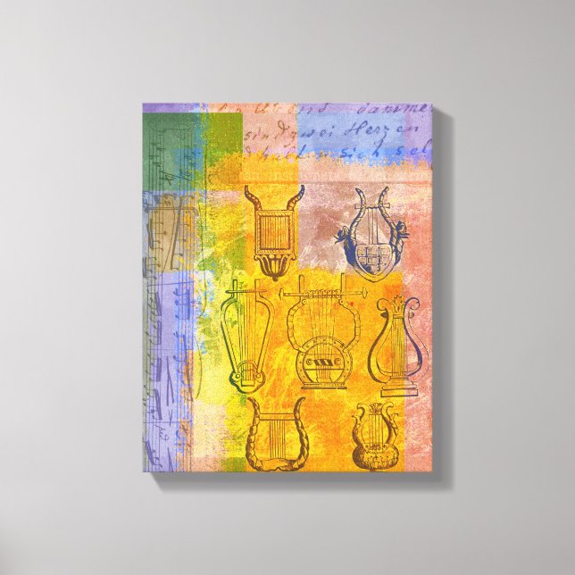 Ancient Musical Instruments Canvas Print (Front)