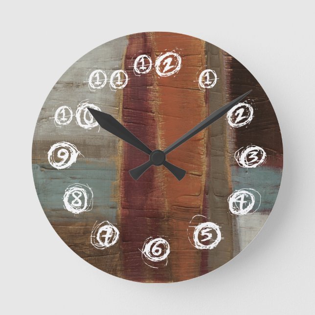 Ancient Musings II Round Clock (Front)