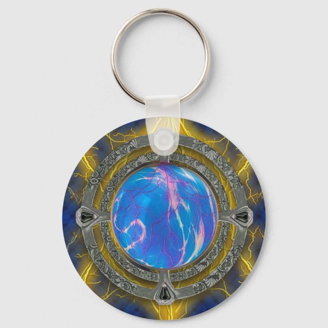 Ancient Mystical Tome of Magic Spells & Potions 7 Key Ring (Front)