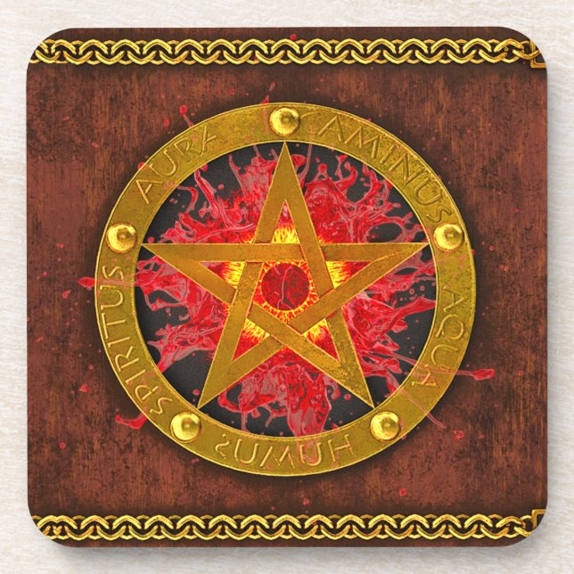 Ancient Mystical Tome of Magic Spells & Potions I Coaster (Front)