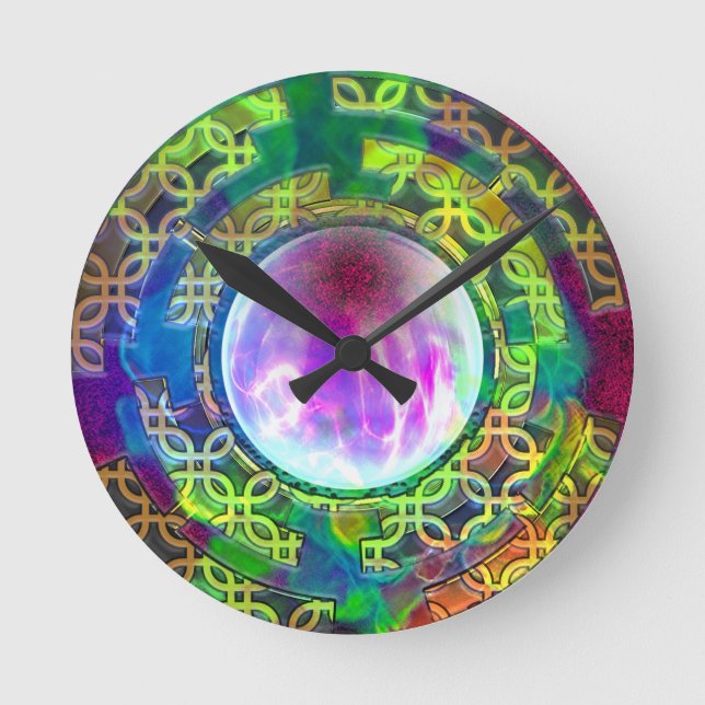 Ancient Mystical Tome of Magic Spells & Potions II Round Clock (Front)