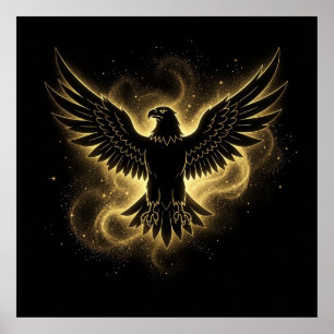 Ancient National Symbol with Modern Luxurious Star Poster