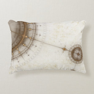 Ancient Nautical Chart, Grunge Decorative Cushion