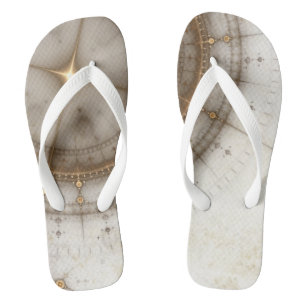 Ancient Nautical Chart, Grunge Flip Flops